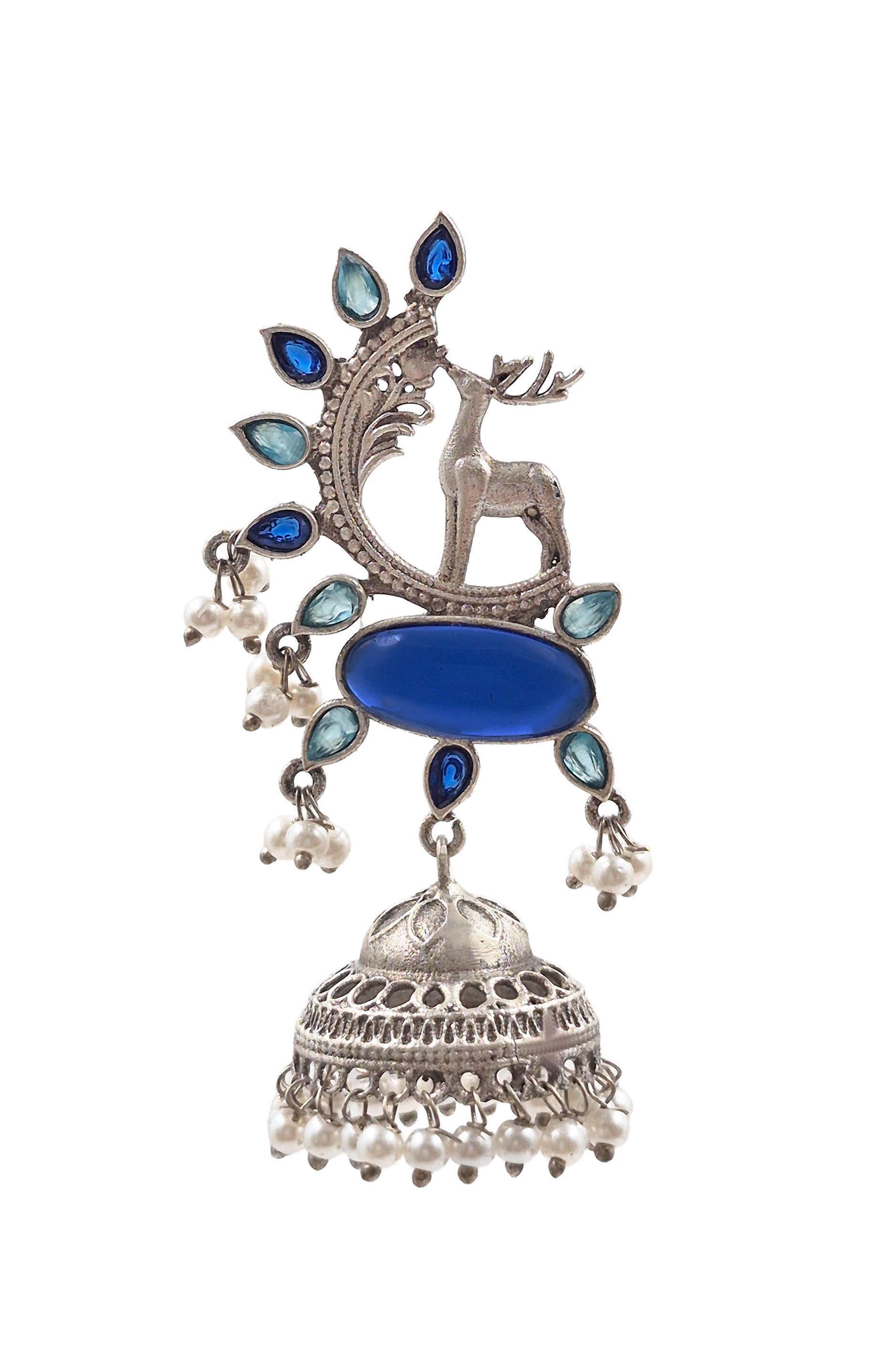 AAIRA OXIDISED JHUMKA EARRINGS