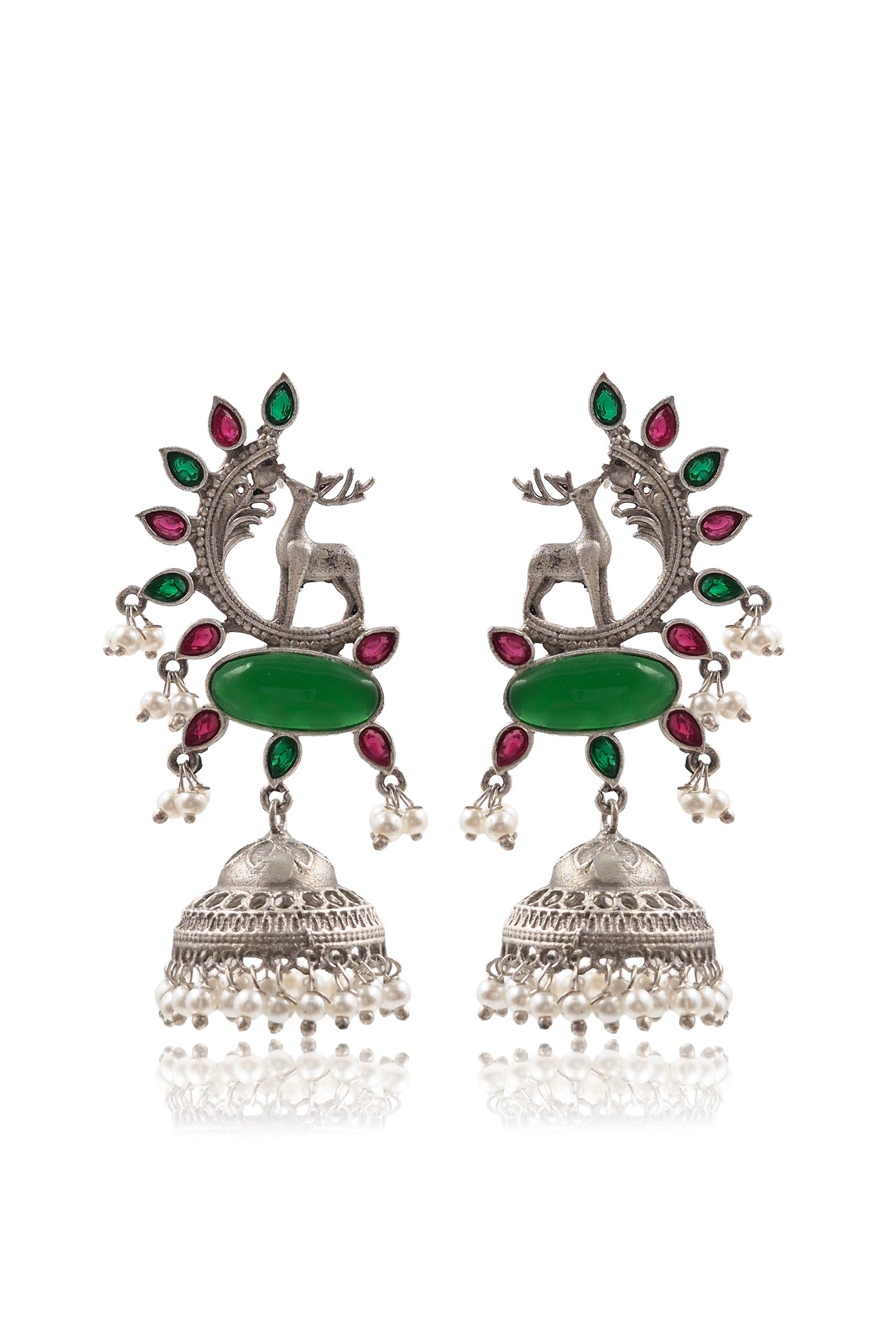 AAIRA OXIDISED JHUMKA EARRINGS