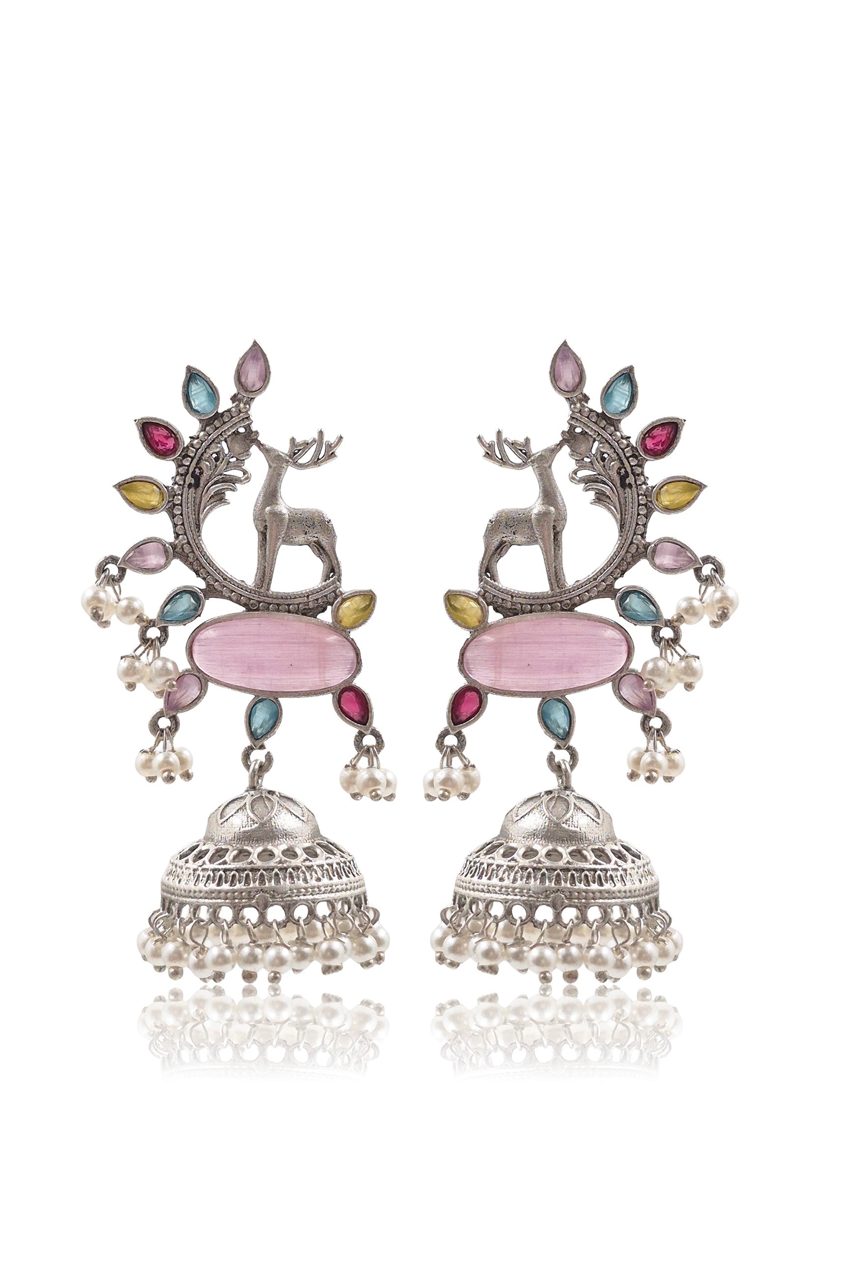 AAIRA OXIDISED JHUMKA EARRINGS
