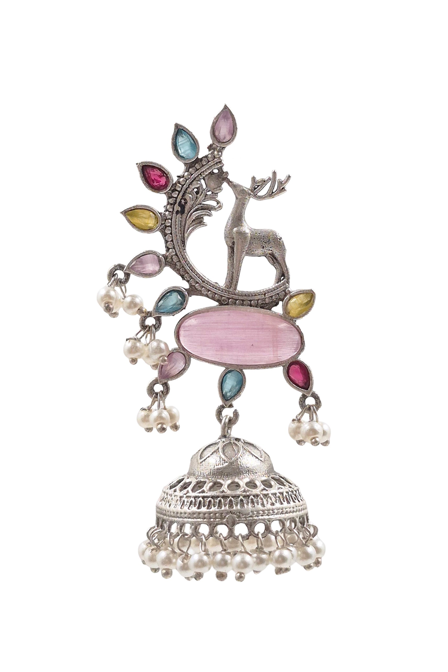 AAIRA OXIDISED JHUMKA EARRINGS