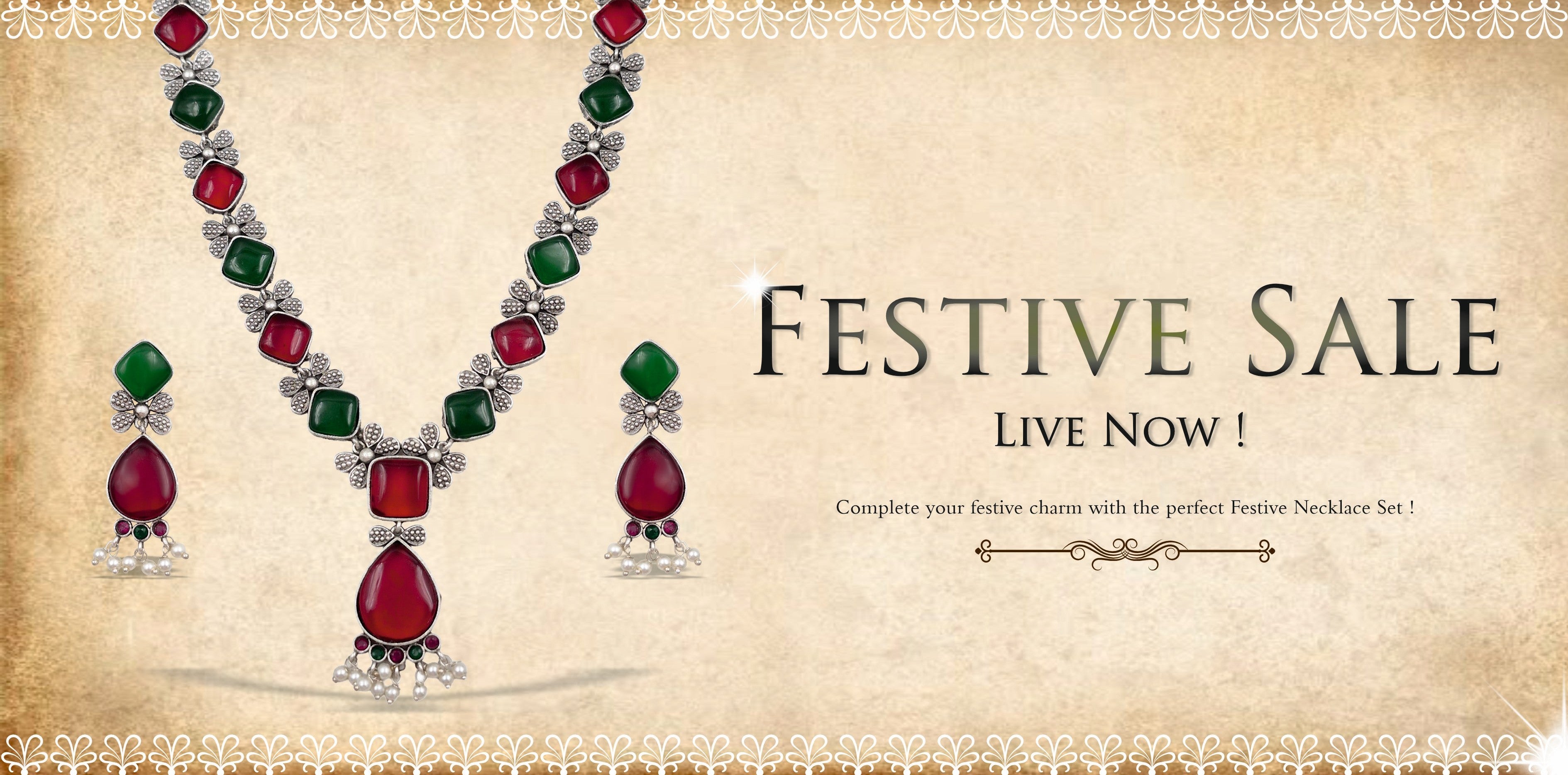 Beautiful necklace set with matching earrings, featuring intricate design and sparkling stones, perfect for adding elegance to any outfit.