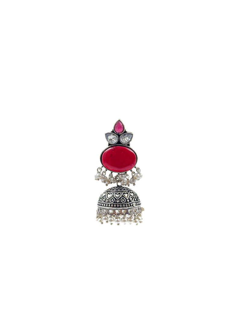 Anya Jhumka Stone Earrings