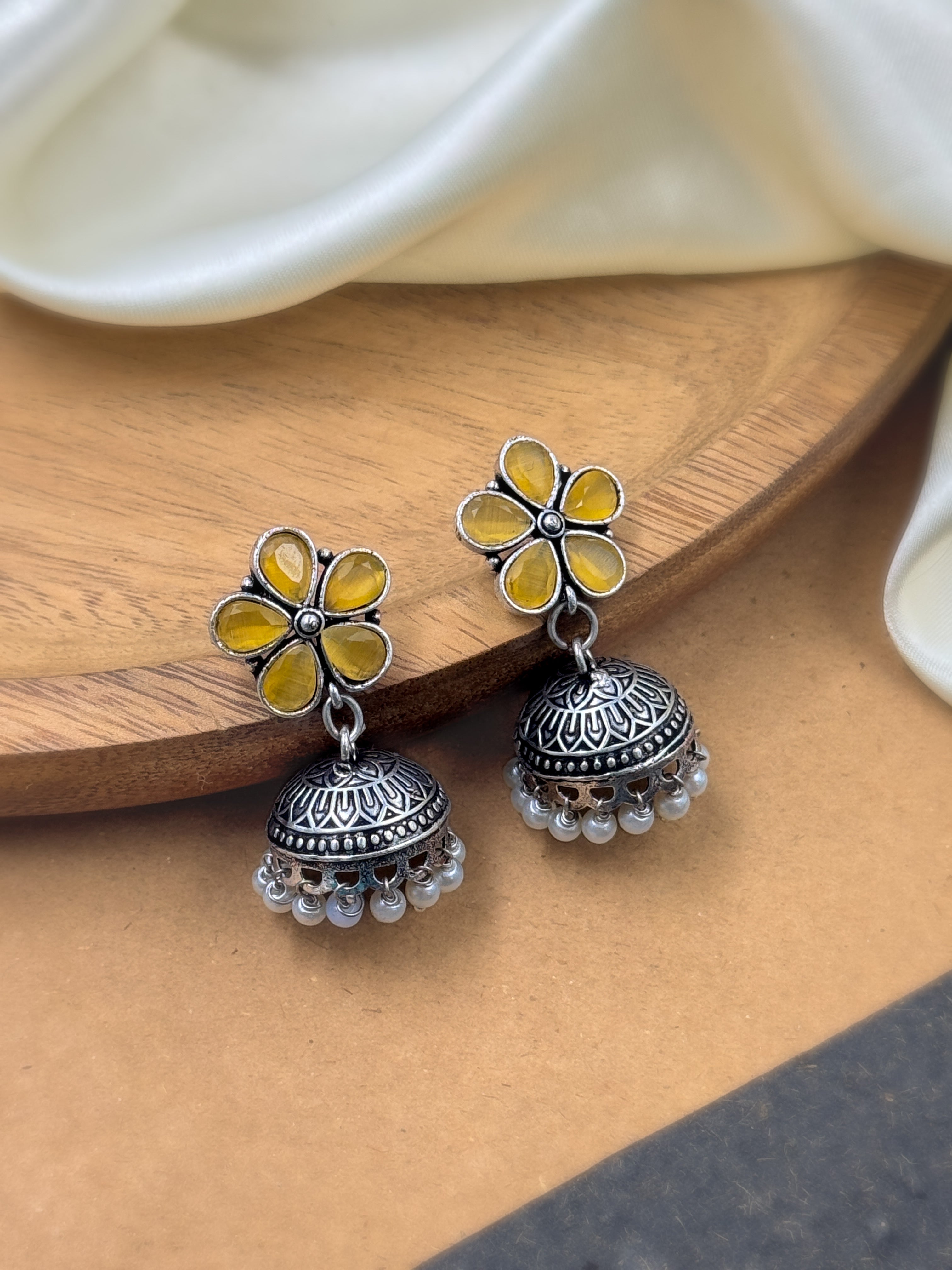 MEHAR STONE JHUMKA EARRINGS