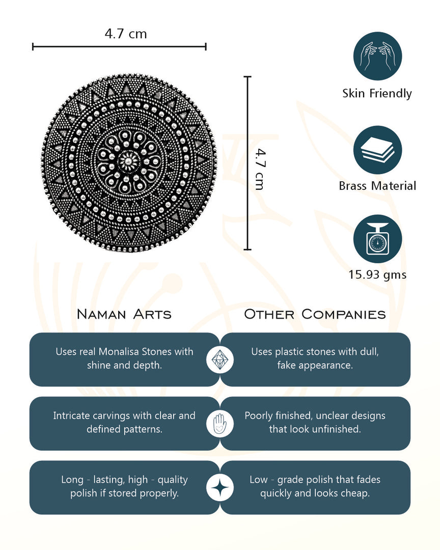 MIRHA DESIGNER OXIDISED SILVER  RING