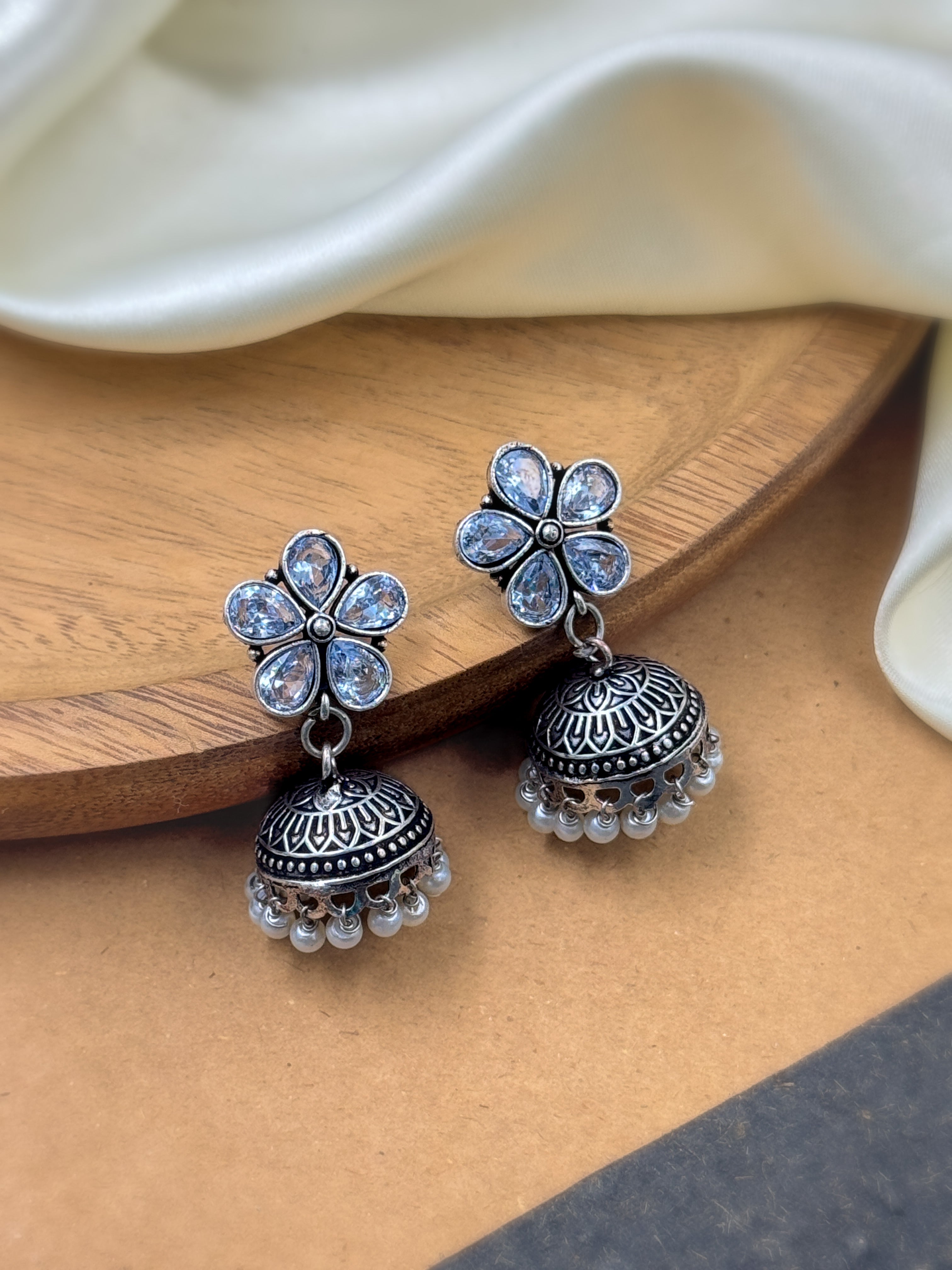 MEHAR STONE JHUMKA EARRINGS