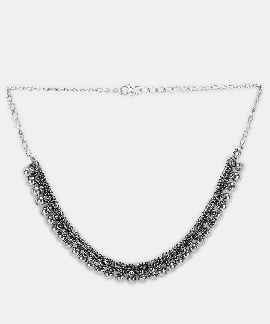 DIYA SILVER OXIDISED JEWELLERY SET COMBO