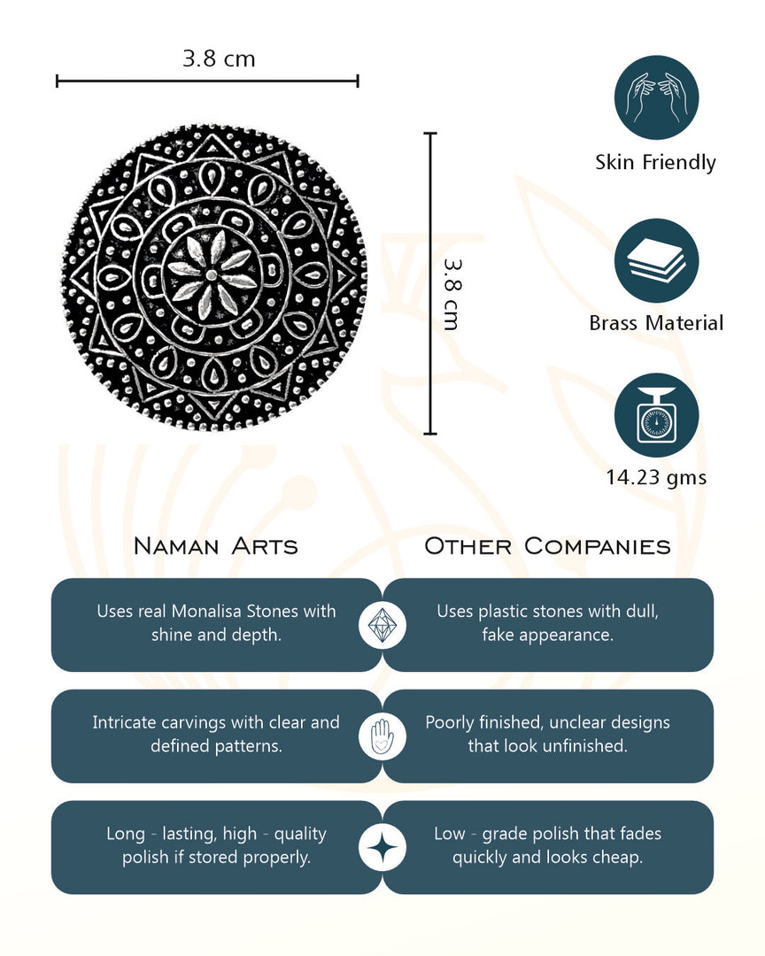 BHAKTI DESIGNER OXIDISED SILVER  RING