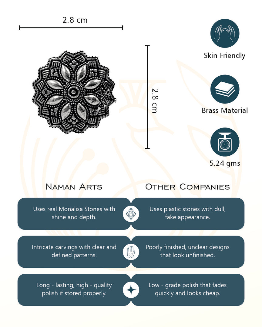 SAMAIRA DESIGNER OXIDISED SILVER  RING