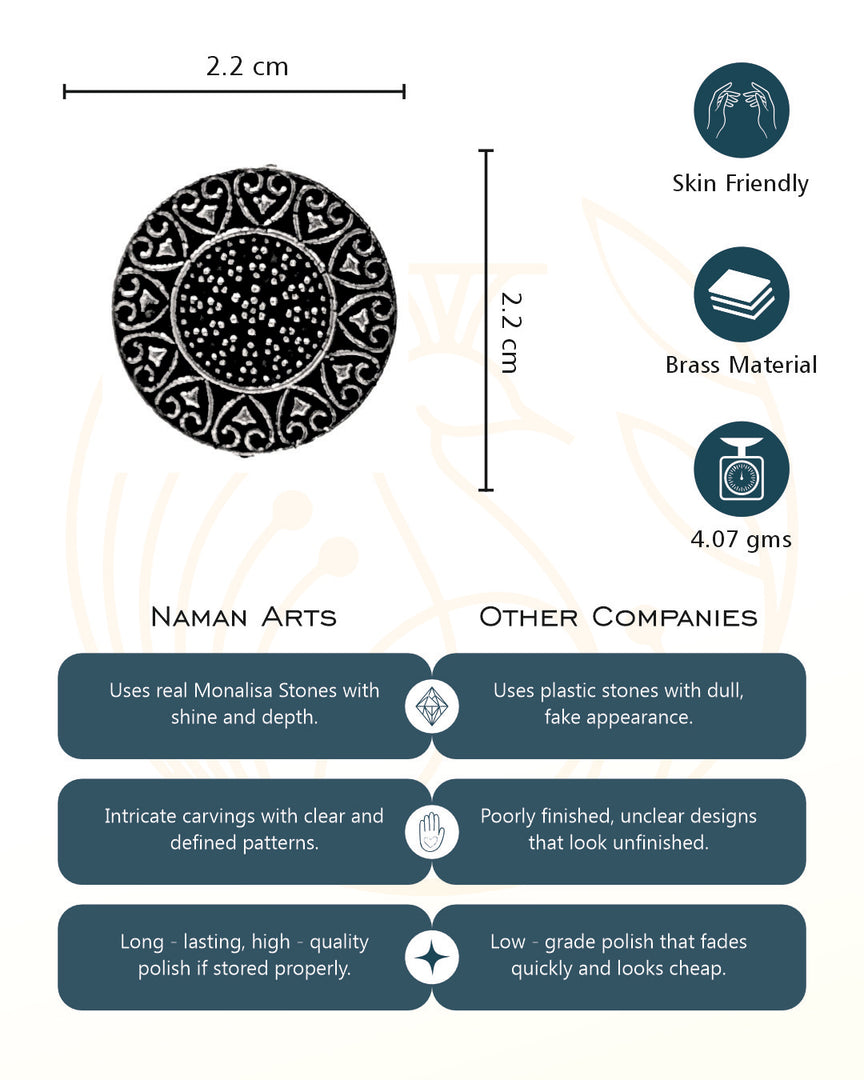 ARADHYA DESIGNER OXIDISED SILVER RING