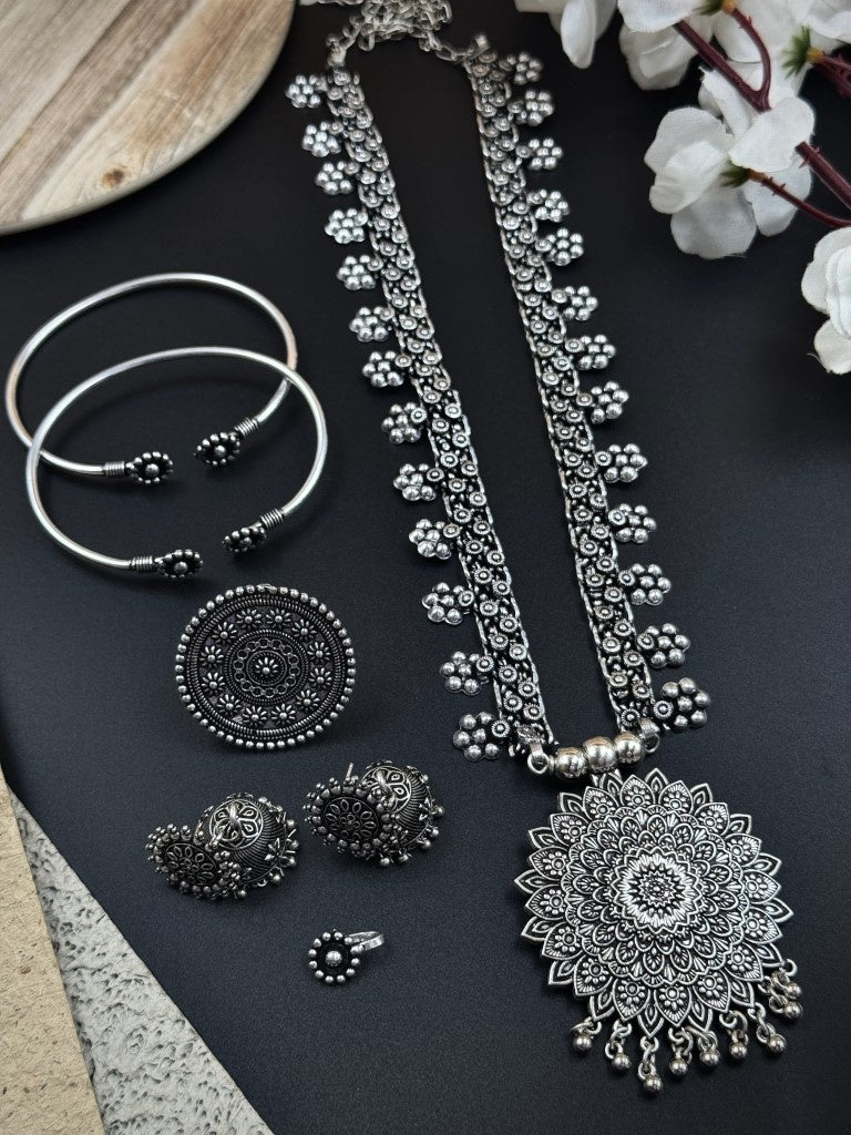 Oxidised Silver Jewellery Set