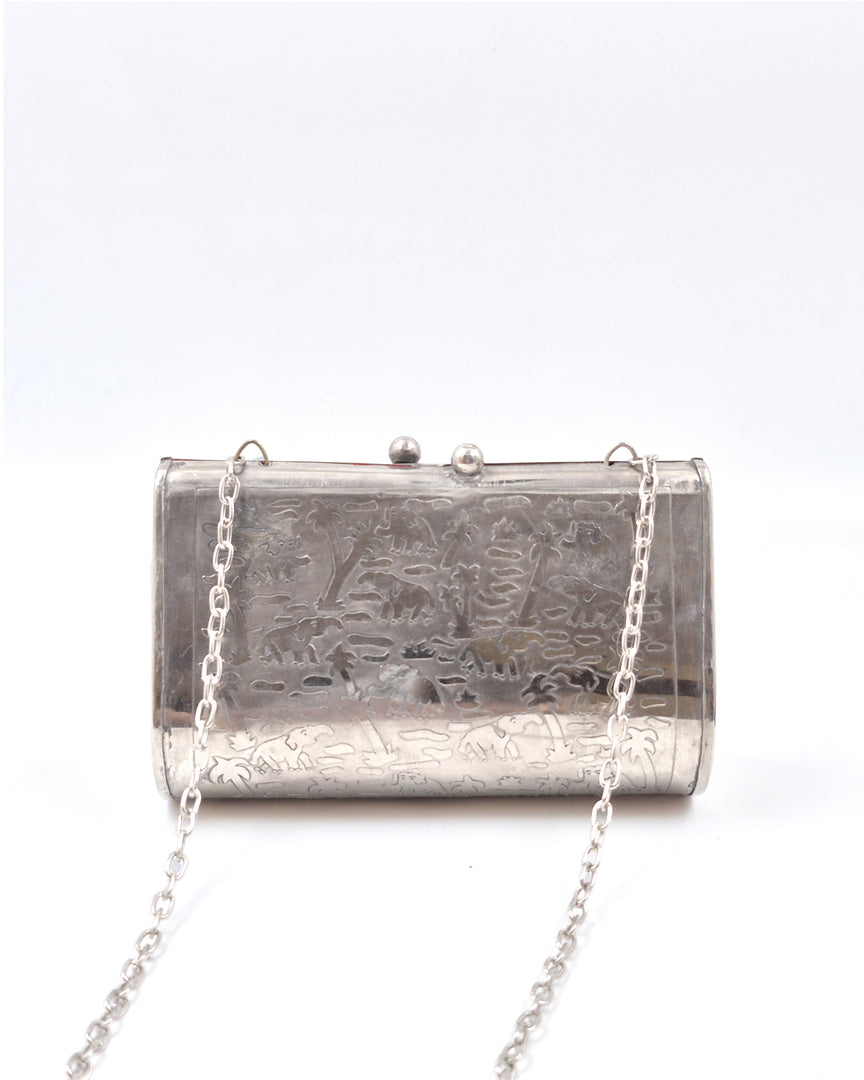 SILVER OXIDISED PURSE