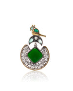 Load image into Gallery viewer, Peacock Stud Stone Earrings