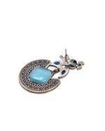 Load image into Gallery viewer, Peacock Stud Stone Earrings