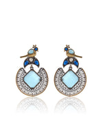 Load image into Gallery viewer, Peacock Stud Stone Earrings