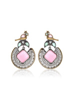 Load image into Gallery viewer, Peacock Stud Stone Earrings
