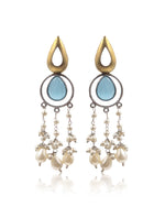 Load image into Gallery viewer, Noir Pearl Stone Earrings