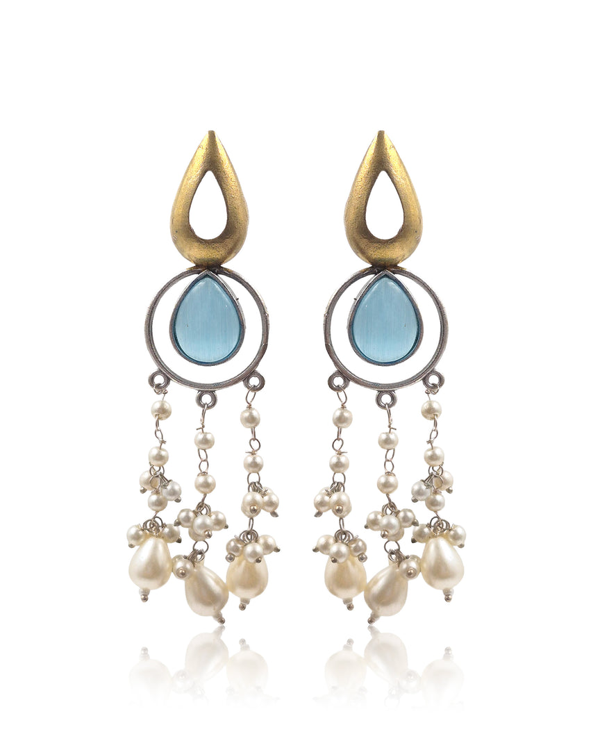 Noir Pearl Stone Earrings