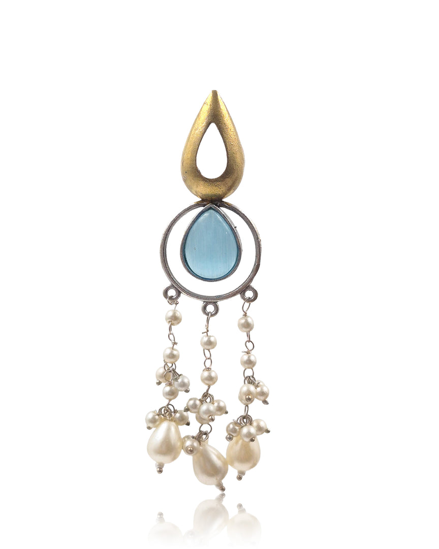 Noir Pearl Stone Earrings