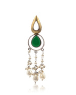 Load image into Gallery viewer, Noir Pearl Stone Earrings