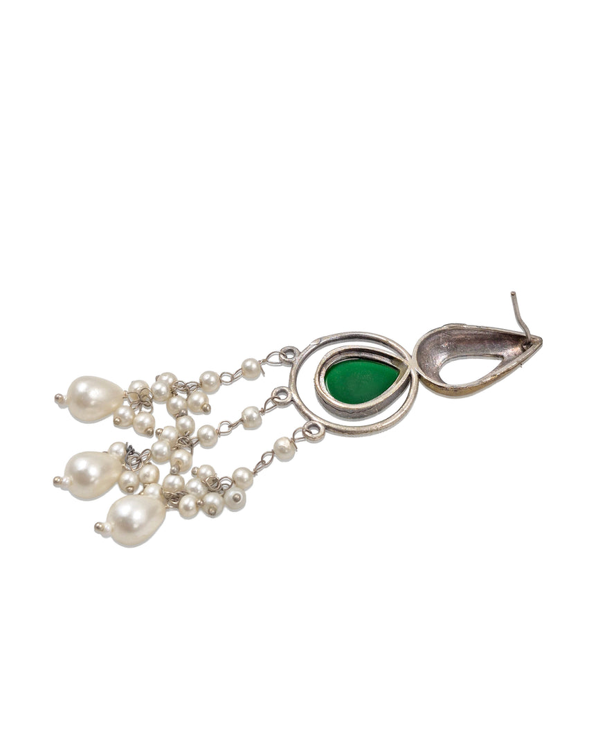 Noir Pearl Stone Earrings