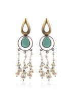 Load image into Gallery viewer, Noir Pearl Stone Earrings