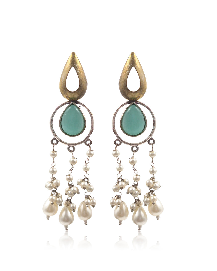 Noir Pearl Stone Earrings