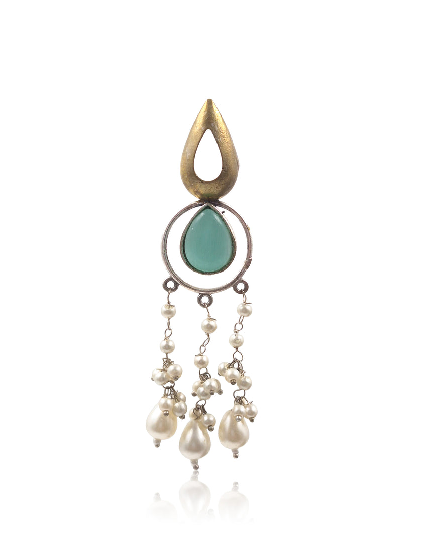 Noir Pearl Stone Earrings
