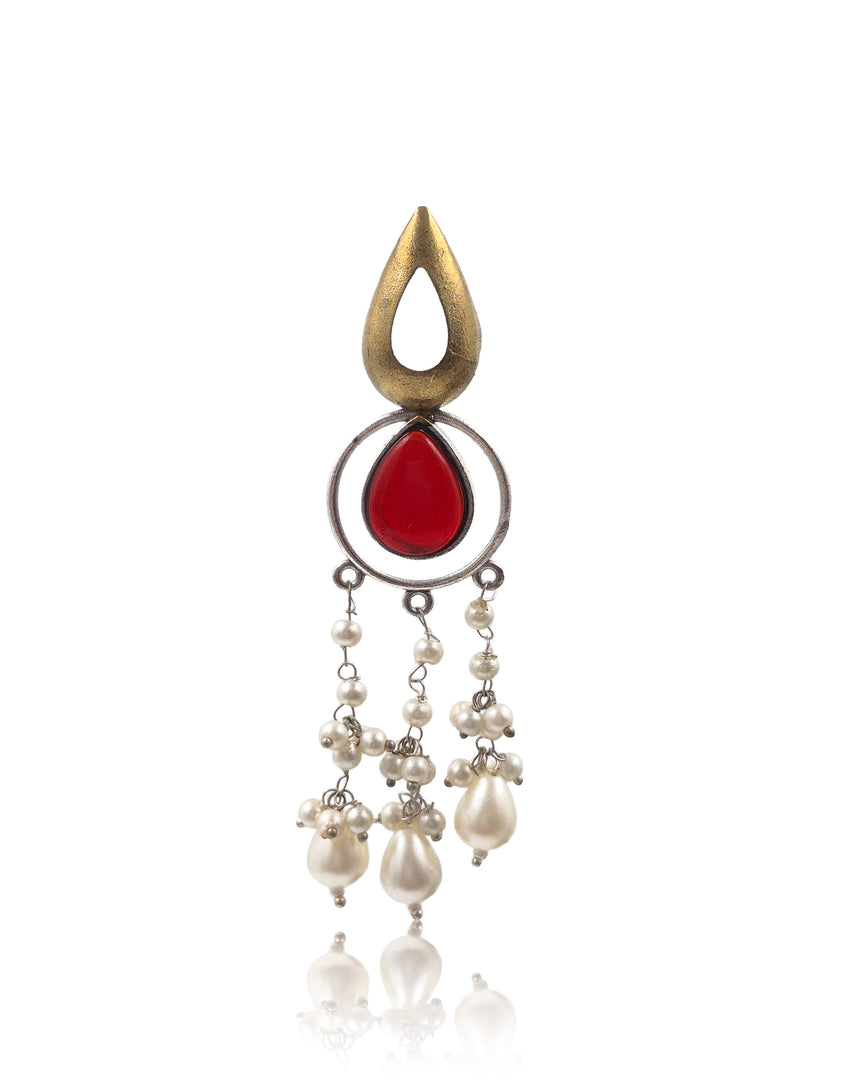 Noir Pearl Stone Earrings