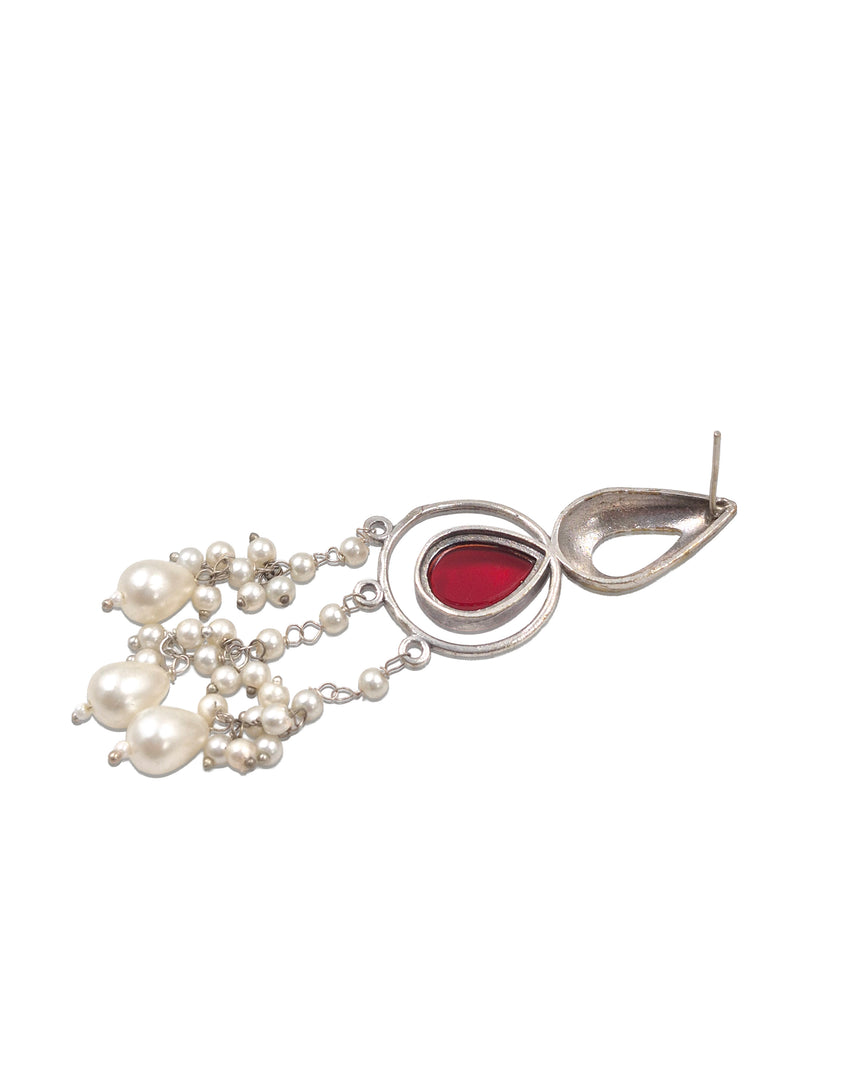 Noir Pearl Stone Earrings