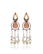 Load image into Gallery viewer, Noir Pearl Stone Earrings