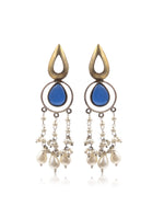 Load image into Gallery viewer, Noir Pearl Stone Earrings