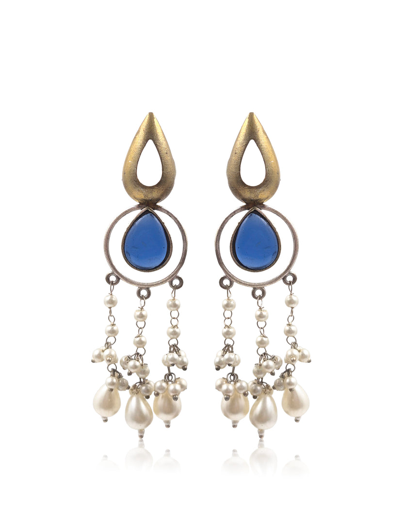 Noir Pearl Stone Earrings