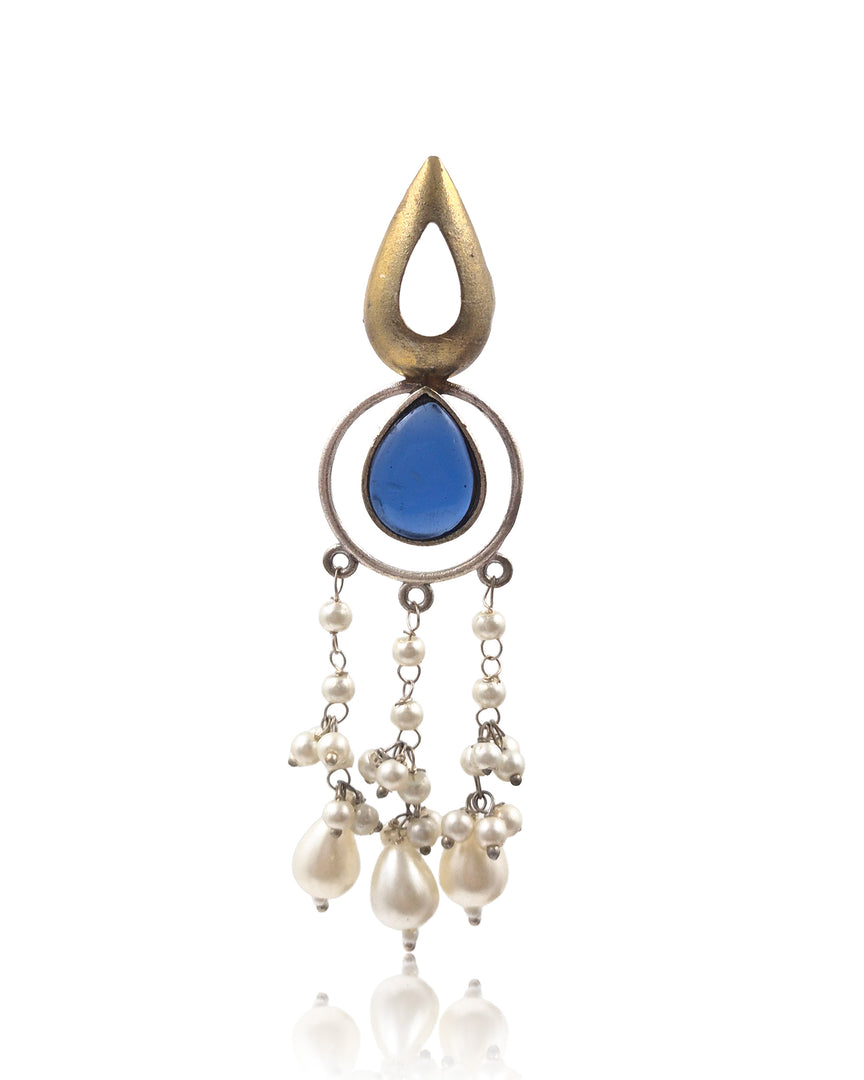 Noir Pearl Stone Earrings