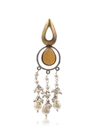Load image into Gallery viewer, Noir Pearl Stone Earrings
