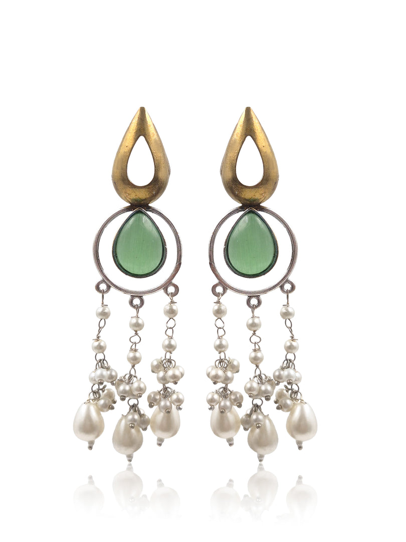 Noir Pearl Stone Earrings