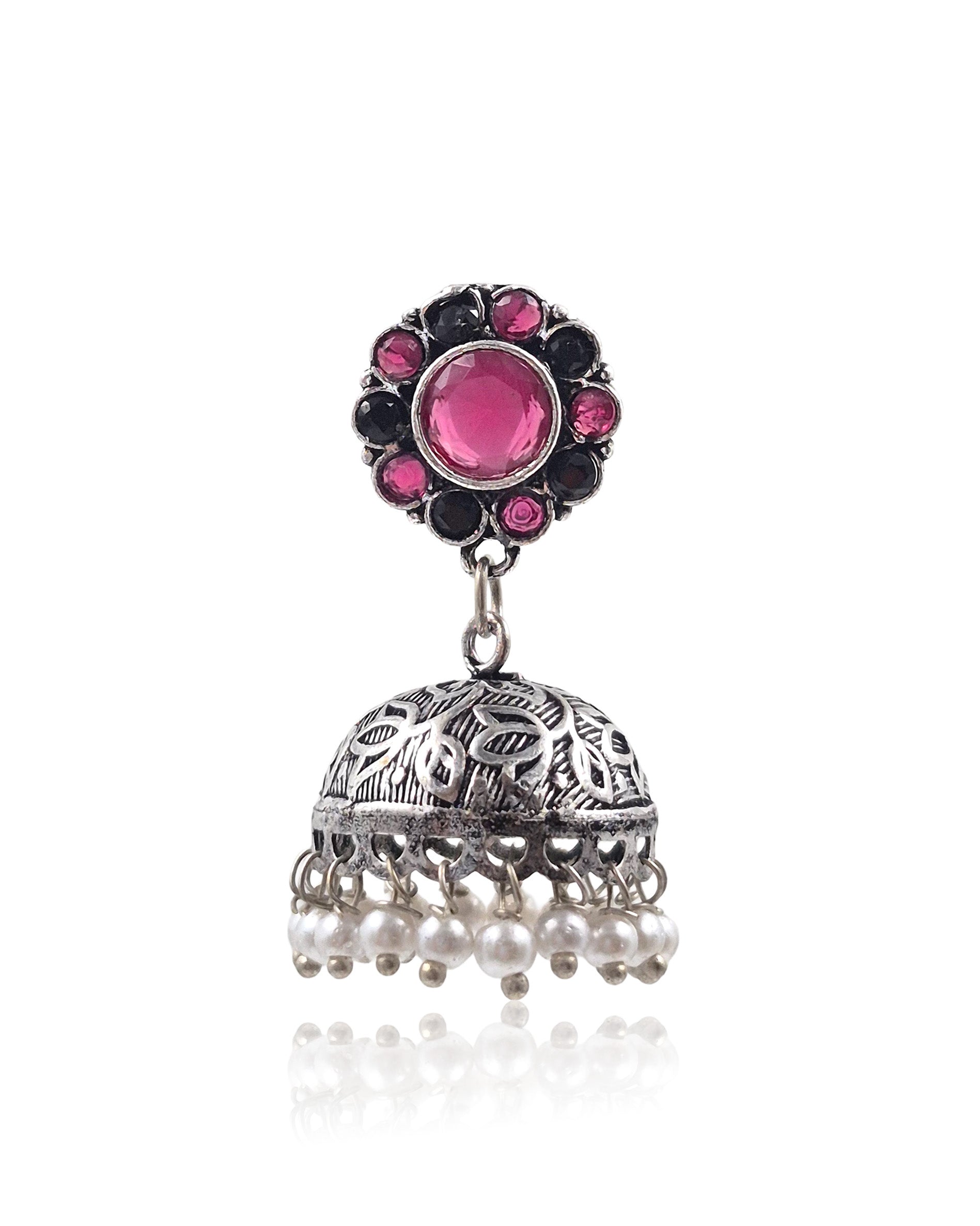 Dia Stone Jhumka Earrings
