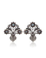 Load image into Gallery viewer, Unique Floral Pot Stud Earrings