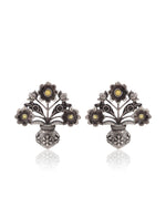 Load image into Gallery viewer, Unique Floral Pot Stud Earrings