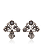 Load image into Gallery viewer, Unique Floral Pot Stud Earrings
