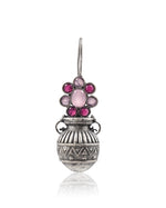 Load image into Gallery viewer, Ruby Tribal Pot Stone Earrings