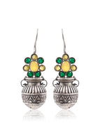 Load image into Gallery viewer, Ruby Tribal Pot Stone Earrings