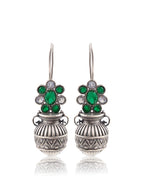 Load image into Gallery viewer, Ruby Tribal Pot Stone Earrings