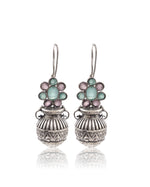 Load image into Gallery viewer, Ruby Tribal Pot Stone Earrings