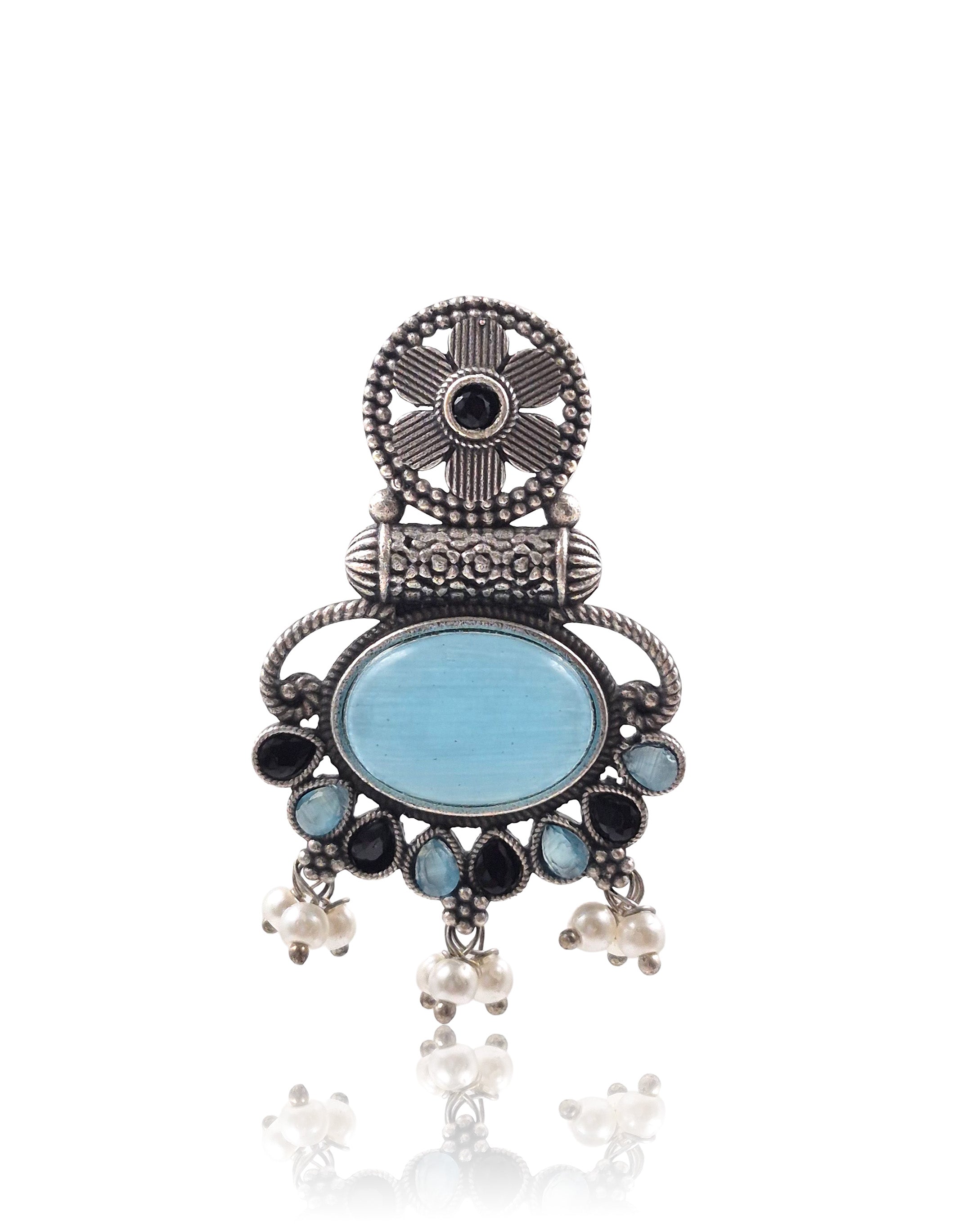 Prisha Ethnic Stone Earrings