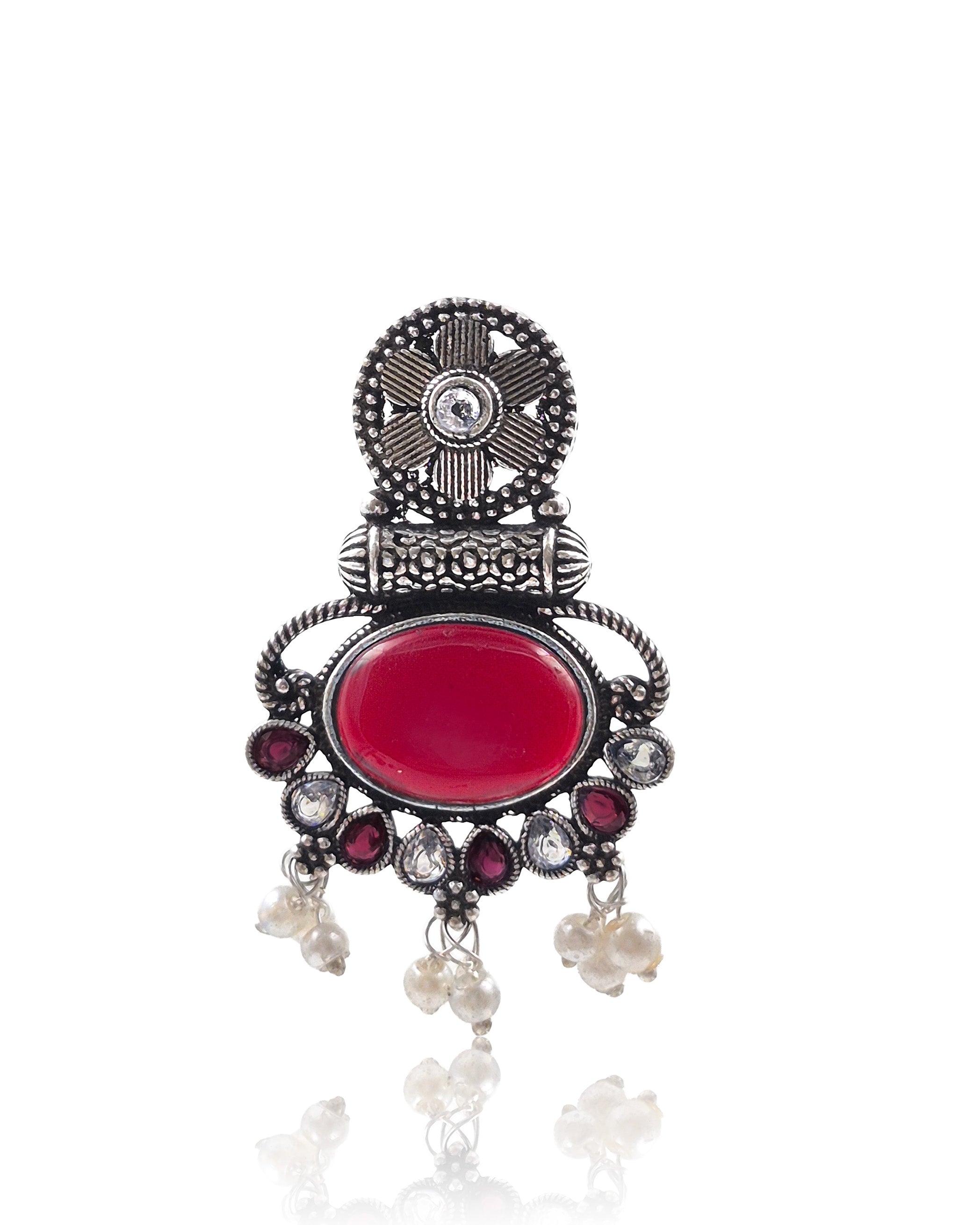Prisha Ethnic Stone Earrings