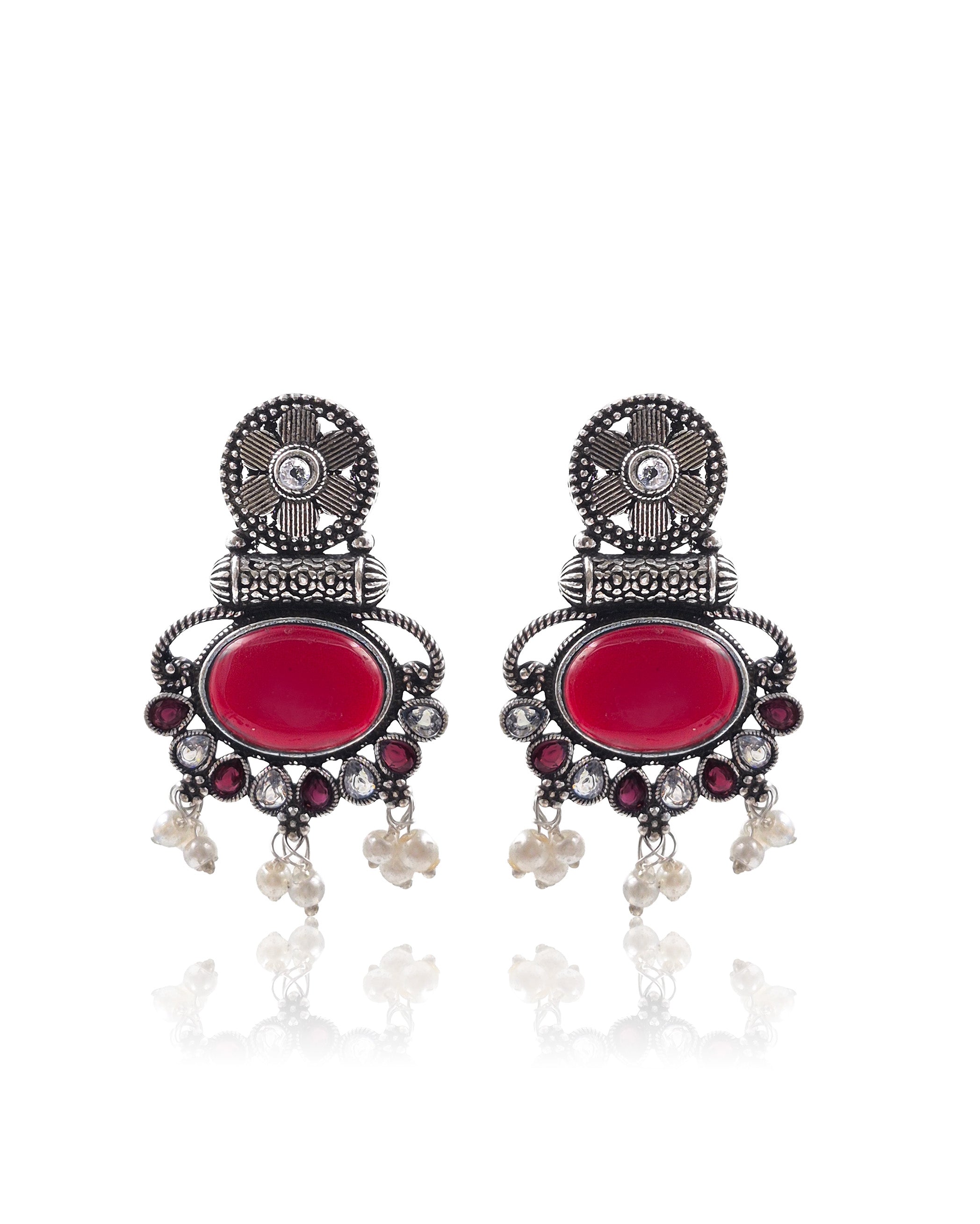 Prisha Ethnic Stone Earrings