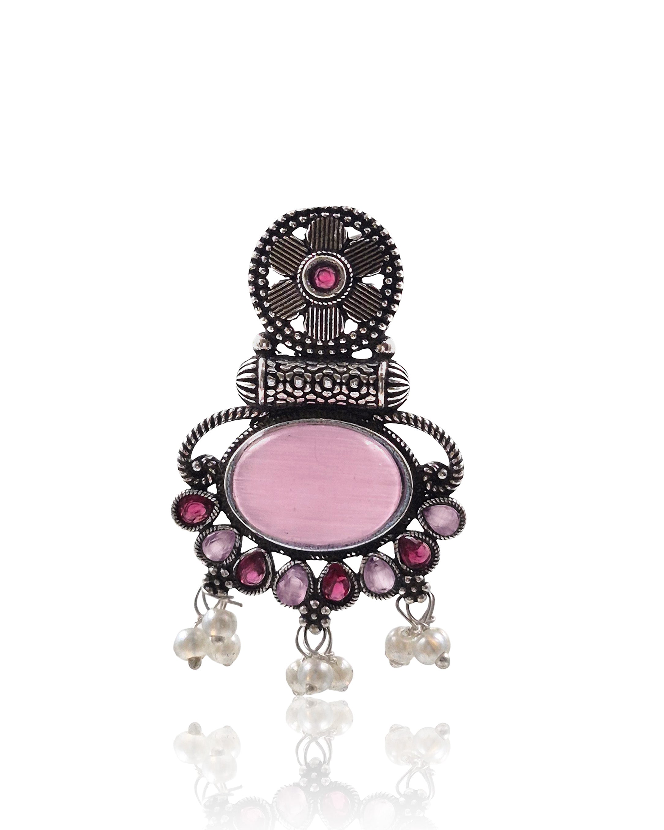 Prisha Ethnic Stone Earrings