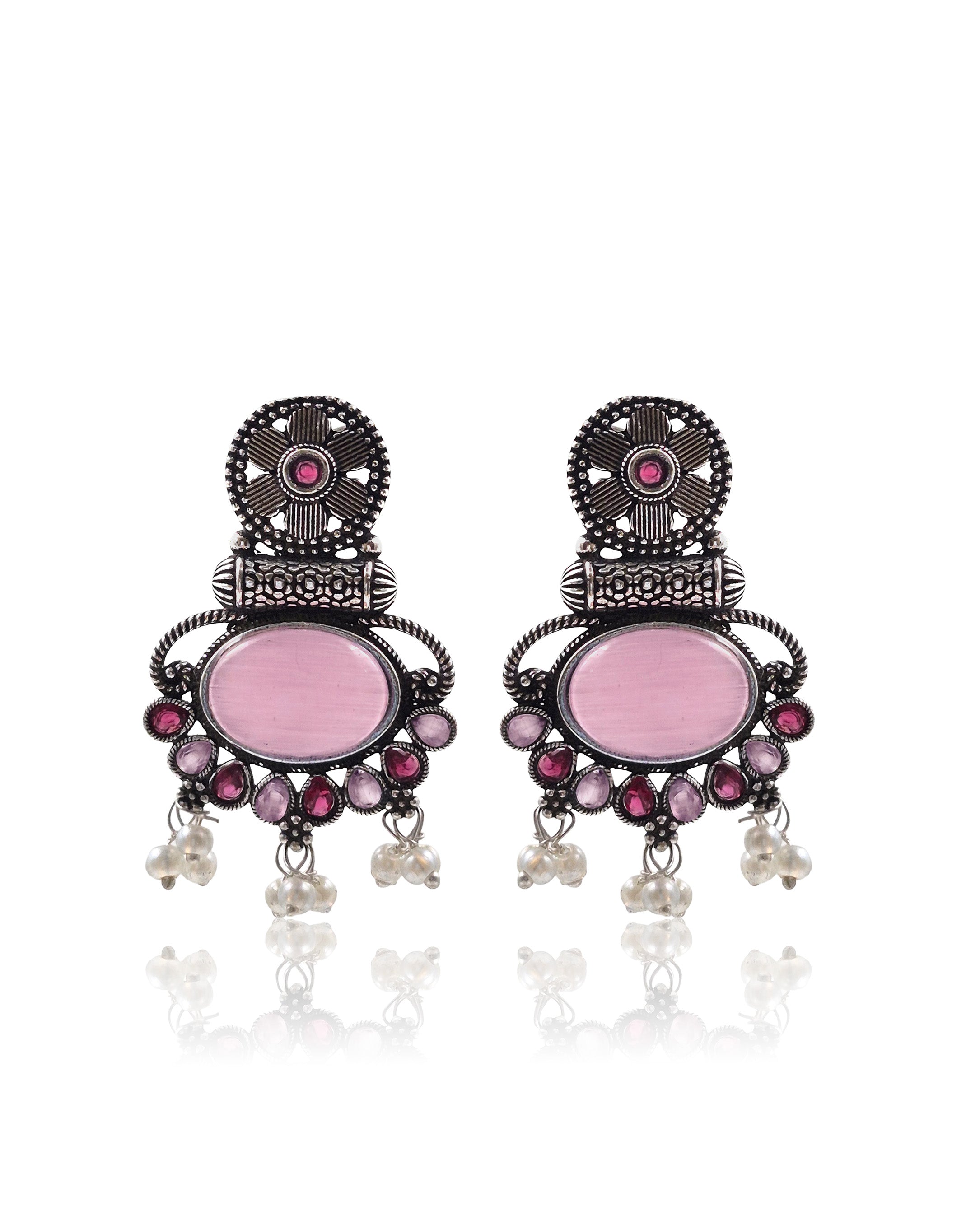 Prisha Ethnic Stone Earrings
