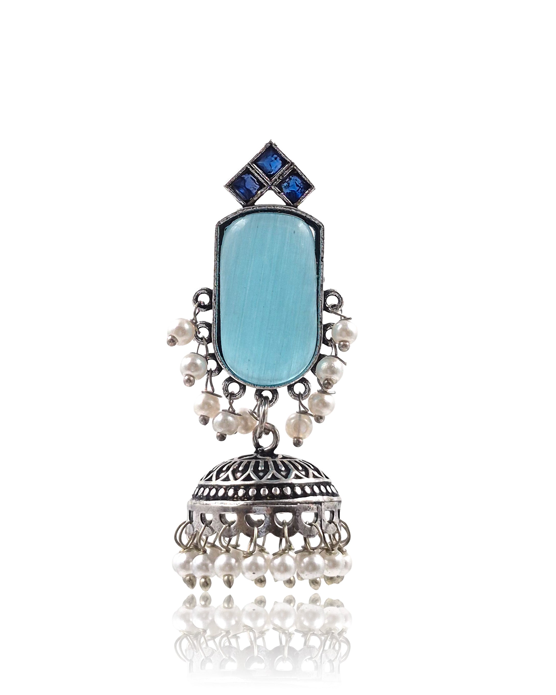 Mihika Stone Jhumka Earrings