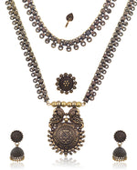Load image into Gallery viewer, Tanya Oxidised Golden Jewellery Set Combo